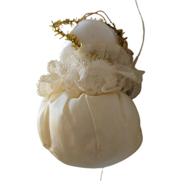 Victorian Style Duck Ornament Plush Body Porcelain Head Christmas Holiday Vtg. C - Picture 5 of 10